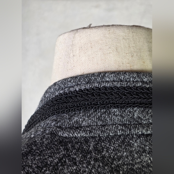 Tommy Hilfiger Heathered Black White Knit Military Blazer Jacket Size M - Picture 6 of 9